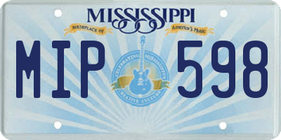 MS license plate MIP598
