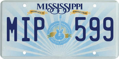 MS license plate MIP599
