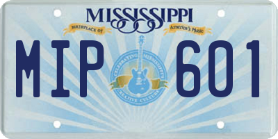 MS license plate MIP601