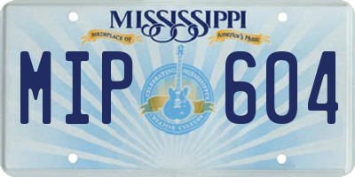 MS license plate MIP604