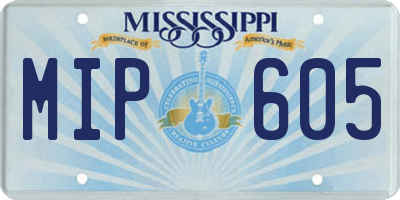 MS license plate MIP605