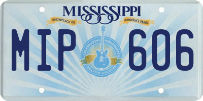 MS license plate MIP606