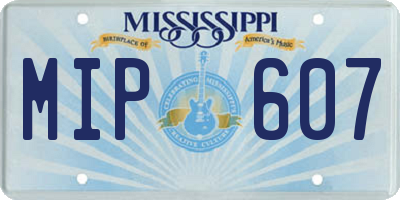 MS license plate MIP607