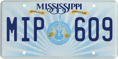 MS license plate MIP609