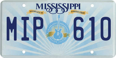 MS license plate MIP610