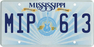 MS license plate MIP613