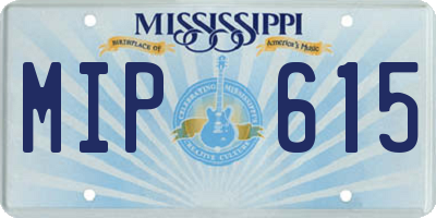 MS license plate MIP615