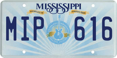 MS license plate MIP616