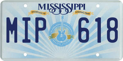 MS license plate MIP618