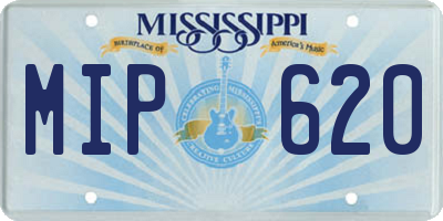 MS license plate MIP620