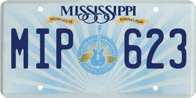 MS license plate MIP623
