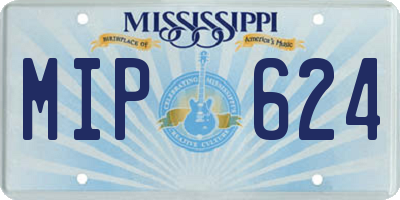MS license plate MIP624