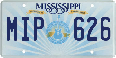 MS license plate MIP626