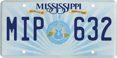 MS license plate MIP632