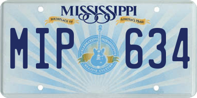 MS license plate MIP634