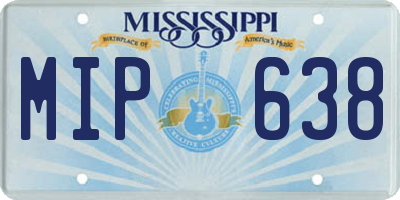 MS license plate MIP638
