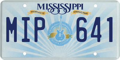 MS license plate MIP641