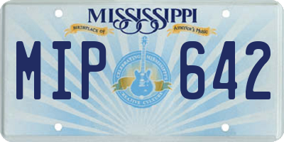 MS license plate MIP642