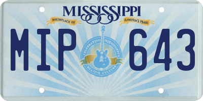 MS license plate MIP643