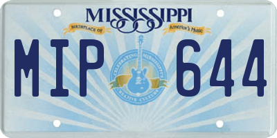 MS license plate MIP644