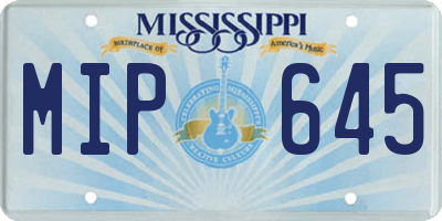 MS license plate MIP645