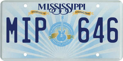 MS license plate MIP646
