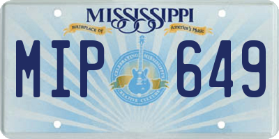 MS license plate MIP649