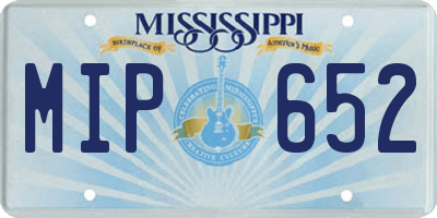 MS license plate MIP652