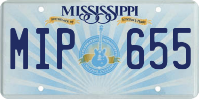 MS license plate MIP655