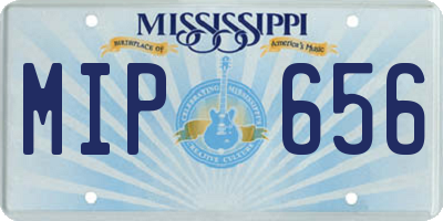 MS license plate MIP656