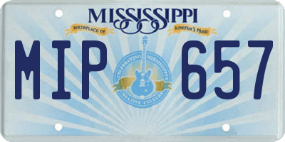 MS license plate MIP657