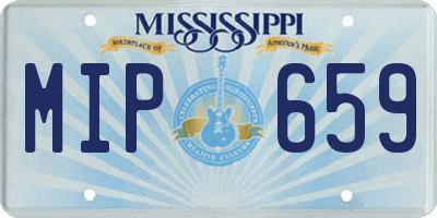 MS license plate MIP659
