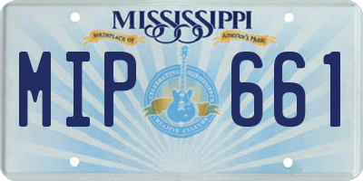 MS license plate MIP661