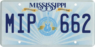 MS license plate MIP662