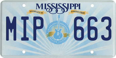 MS license plate MIP663