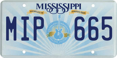 MS license plate MIP665