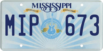 MS license plate MIP673