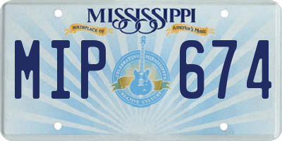 MS license plate MIP674