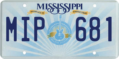 MS license plate MIP681