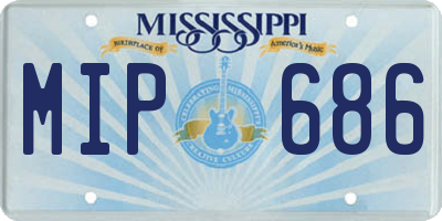 MS license plate MIP686