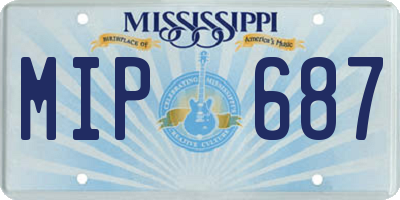 MS license plate MIP687