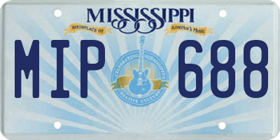 MS license plate MIP688