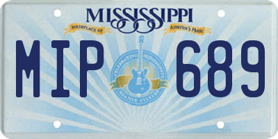 MS license plate MIP689