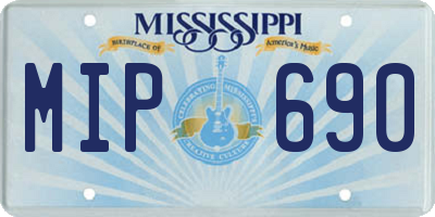 MS license plate MIP690
