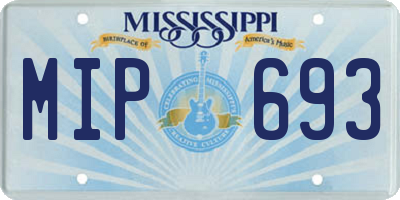 MS license plate MIP693