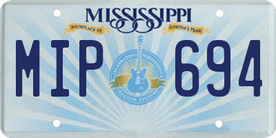 MS license plate MIP694