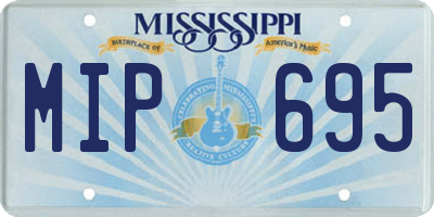 MS license plate MIP695