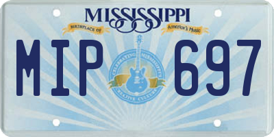 MS license plate MIP697