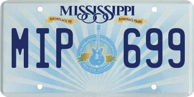 MS license plate MIP699