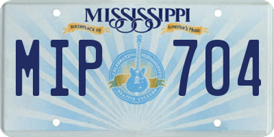MS license plate MIP704